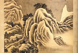 中国掛軸 山水画の写真