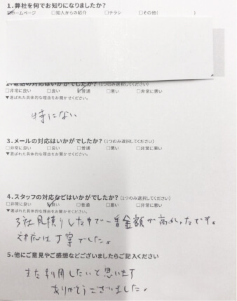 兵庫県神戸市　30代男性　アンケート