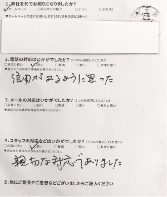大阪府大阪市　70代男性　アンケート